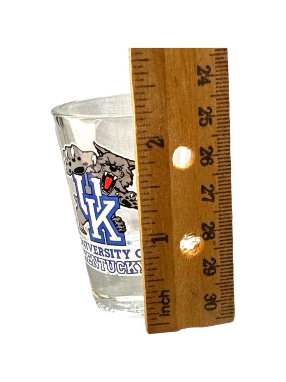 Hunter University of Kentucky Wildcat Logo Shot Glass Vintage EUC